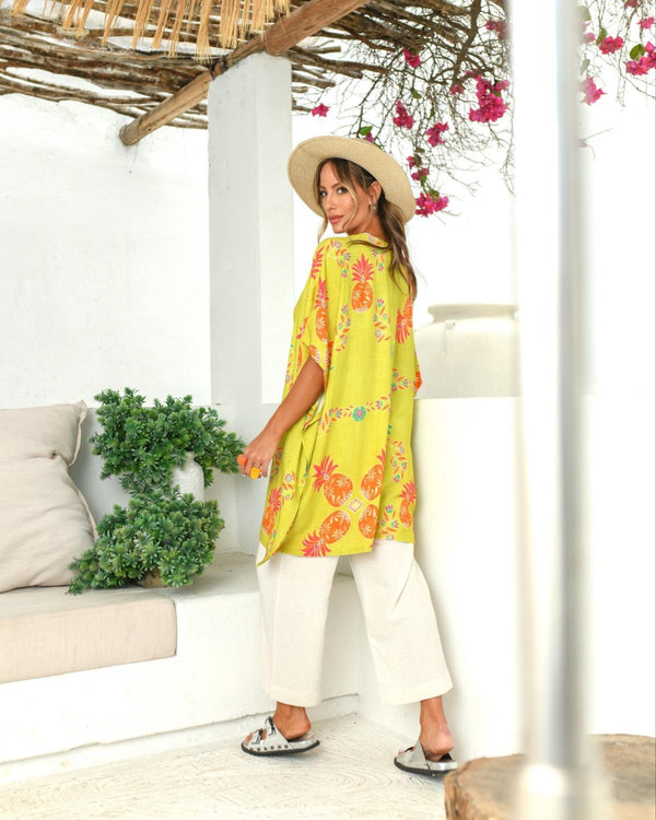 Long Printed Summer Kimono