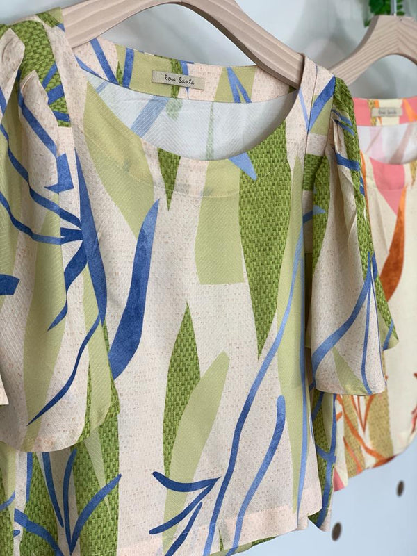 Leaf Breeze Printed Blouse